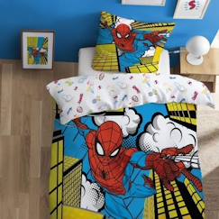 -Parure de lit imprimée 100% coton, SPIDERMAN HOME COLOR BLOCK