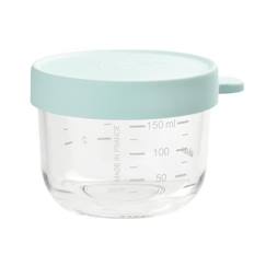 -Pots de conservation en verre BEABA - 150 ml - Extra-résistant - Bleu