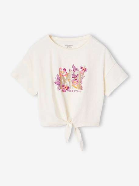 Fille-Vêtements de sport-Tee-shirt court noeud fantaisie sport fille