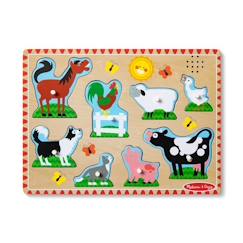 Jouet-Melissa & Doug - Puzzle sonore animaux de la ferme