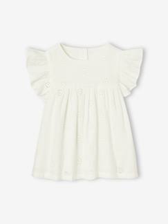 -Blouse en gaze de coton brodée fille