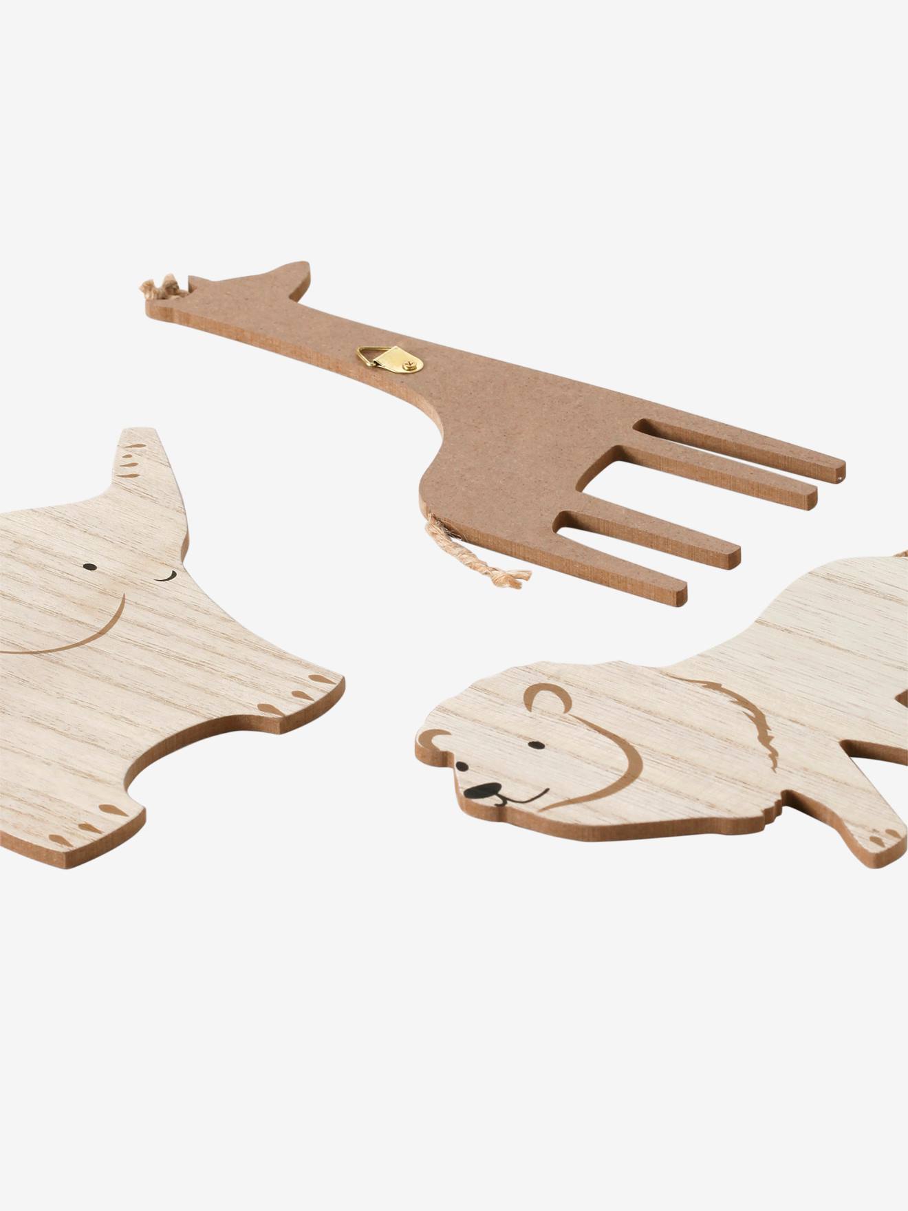 Lot de 3 décorations murales Animaux de la jungle beige (Vertbaudet) - Image 2