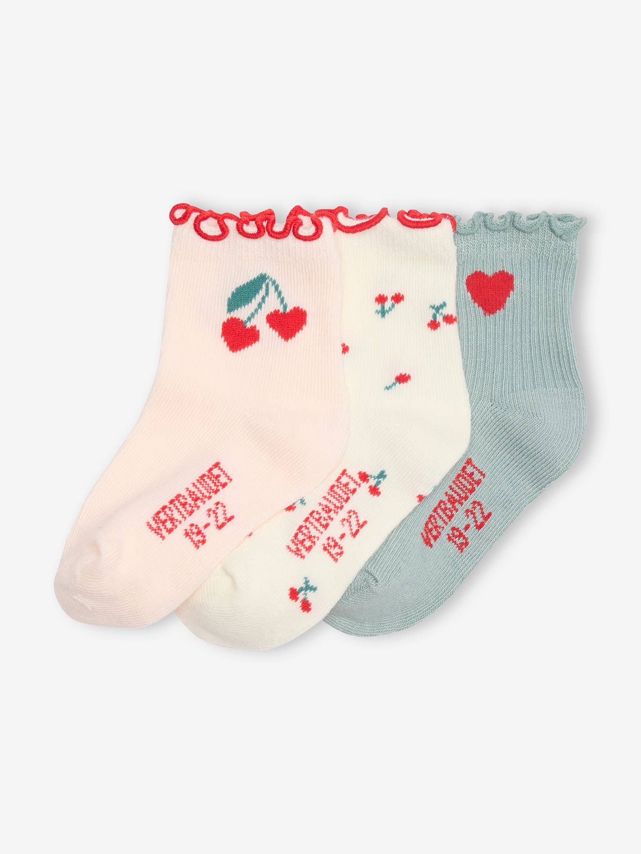 Lot de 3 paires de chaussettes bébé assorties