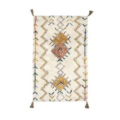 Jouet-Tapis - NATTIOT - Trishna - Motifs berbères naturel / jaune - 110x160 cm - Intérieur