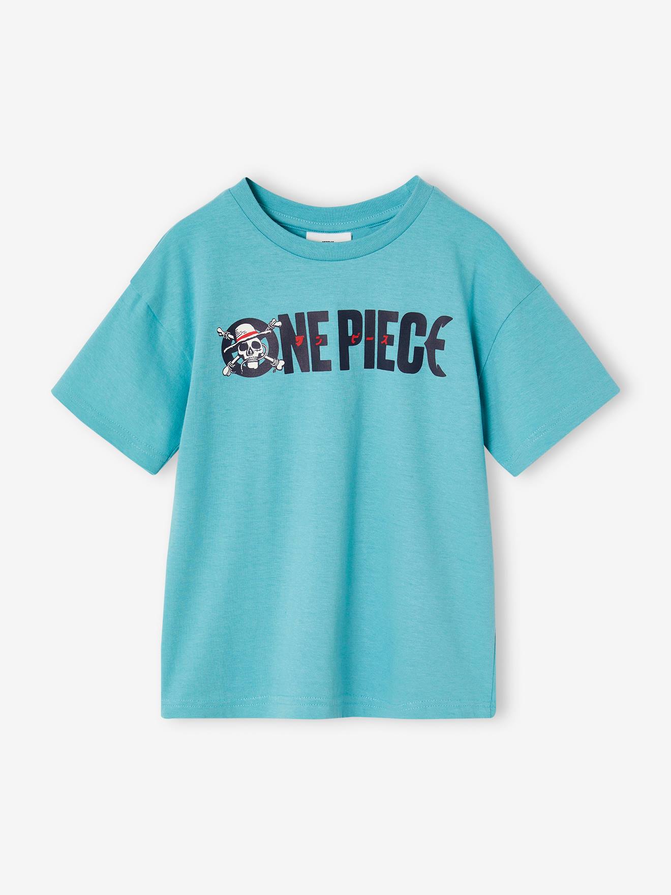 T-Shirt One Piece Logo bleu grisé