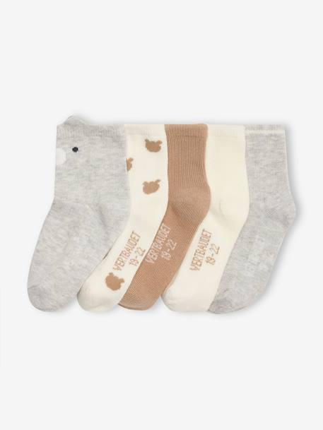 Bébé-Lot de 5 paires de chaussettes « ourson » bébé