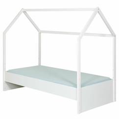 Jouet-Lit cabane - AKITEN RETAIL - Pika - 90x190 cm - 2 hauteurs de couchage - Blanc