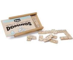 Jouet-JEUJURA - Jeu de Dominos en Bois - Coffret en Bois - Garçon et Fille - A partir de 3 ans