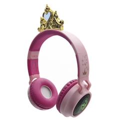 Jouet-Casque pour enfant - LEXIBOOK - Disney Princesses - Bluetooth 5.0 - Couronne lumineuse - Design mignon