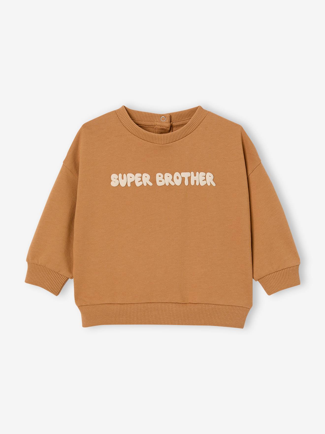Sweat bébé personnalisable pressionné dos caramel