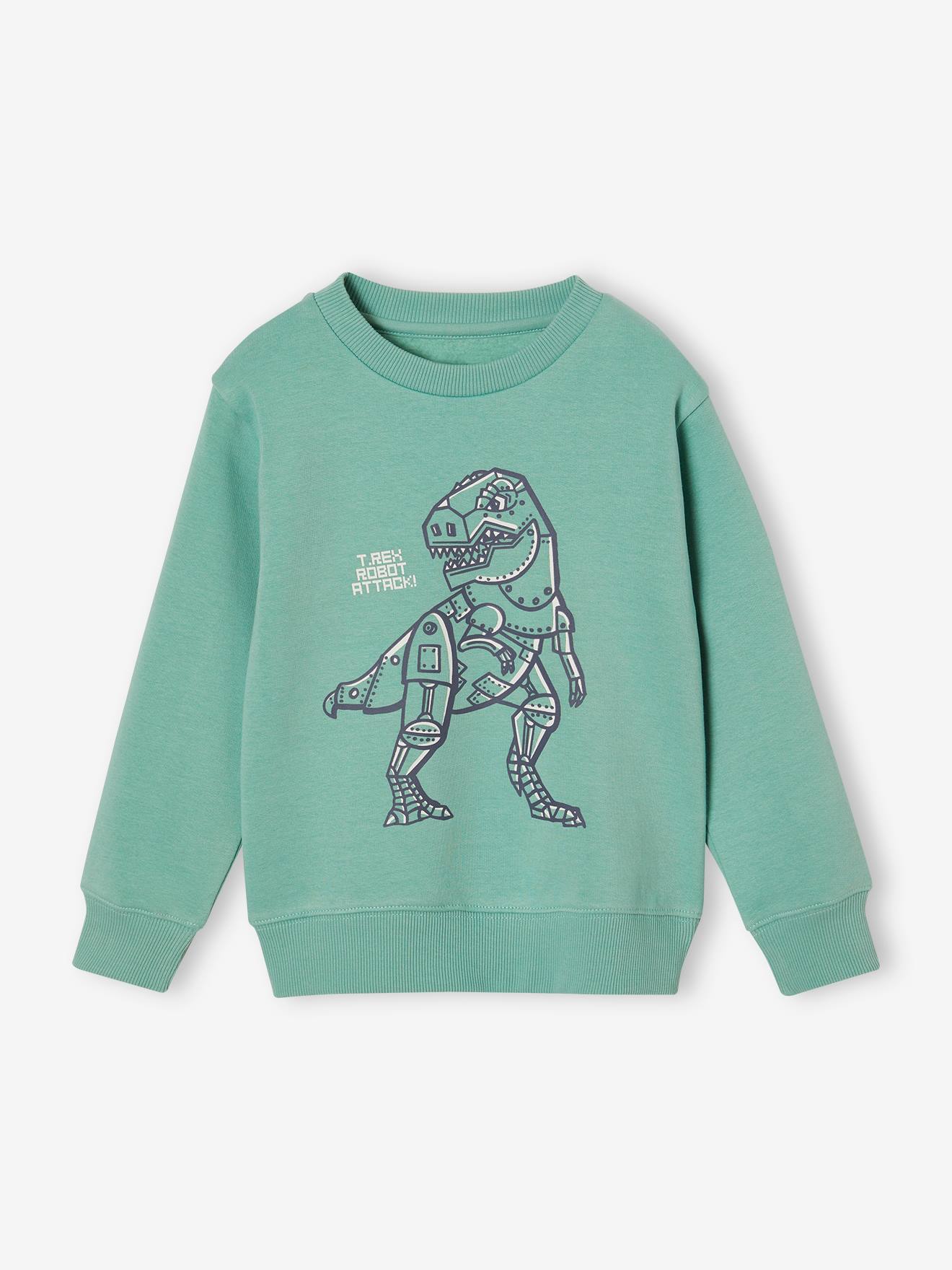Sweat Basics motif graphique garçon vert d'eau