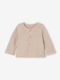 -Gilet bébé naissance maille point mousse