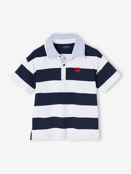 Garçon-Polo rayé double col