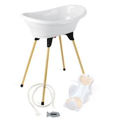 Puériculture-Pack baignoire THERMOBABY VASCO 5 en 1 Blanc muguet - Fabriqué en France