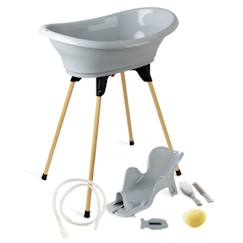 Puériculture-THERMOBABY Pack baignoire VASCO 7 En 1 Gris Charme - Fabriqué en France