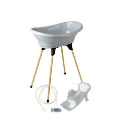 Puériculture-THERMOBABY Pack baignoire VASCO 5 en 1 Gris charme - Fabriqué en France