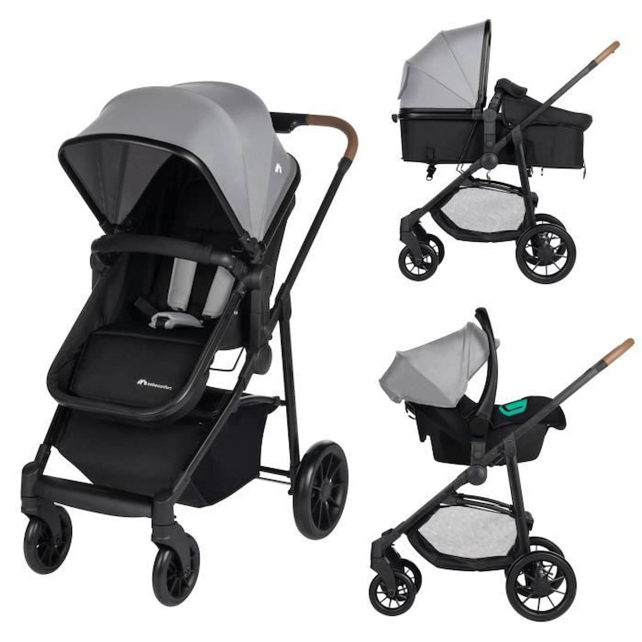 Poussette trio Bebe Confort Poussette 3 en 1 duo 2 en 1 sur vertbaudet