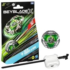 -Beyblade X, Starter Pack Helm Knight 3-80N avec toupie de compétition à rotation droite de type défense et lanceur, à partir de 8 an