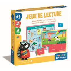 -Clementoni - Coffret Jeux de lecture - Jeux d'association et de reconnaissance - Dés 4 ans