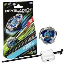 -Beyblade X, Starter Pack Sword Dran 3-60F avec toupie de compétition à rotation droite de type attaque et lanceur, à partir de 8 ans