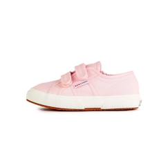 -Basket Enfant - Superga - Cotjstrap Classic - Rose - Fermeture à scratch - Semelle caoutchouc