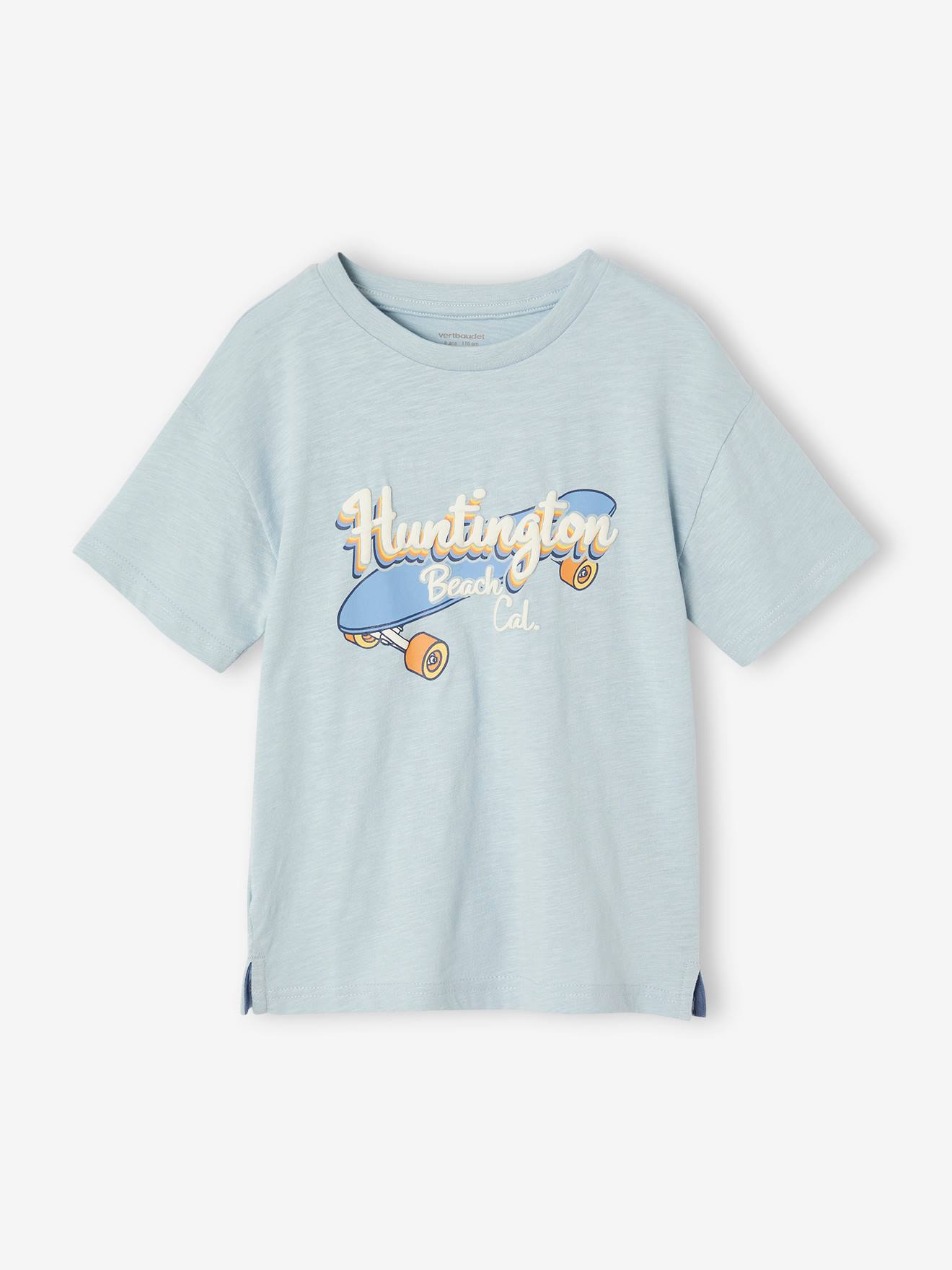 T-shirt garçon animation devant bleu ciel