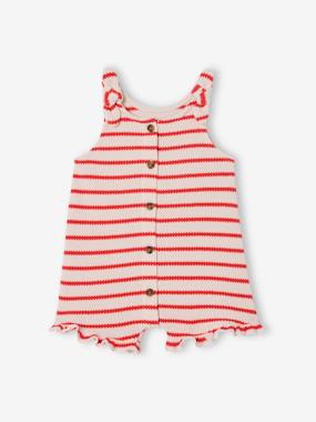 Combinaison Bébé Manches Longues En Côtes Vertbaudet - 53% Viscose, 29% Polyester, 18% Polyamide - Ouverture Boutons Devant - Tendance Poetic Farmer