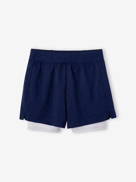 Fille-Vêtements de sport-Sportswear-Short fille sport 2 en 1 matière technique