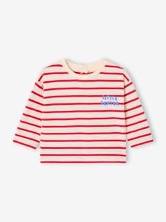 T-shirt bébé rayé pressionné dos   - vertbaudet enfant