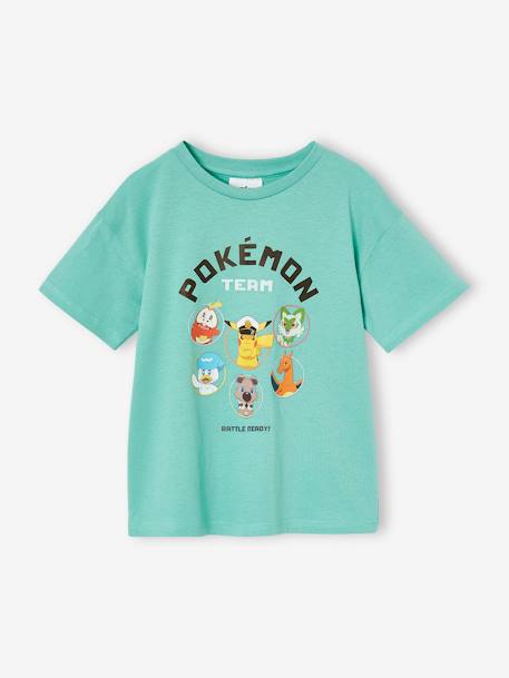 Teeshirt Pokémon Captain Pikachu vert sauge 1 - vertbaudet enfant 