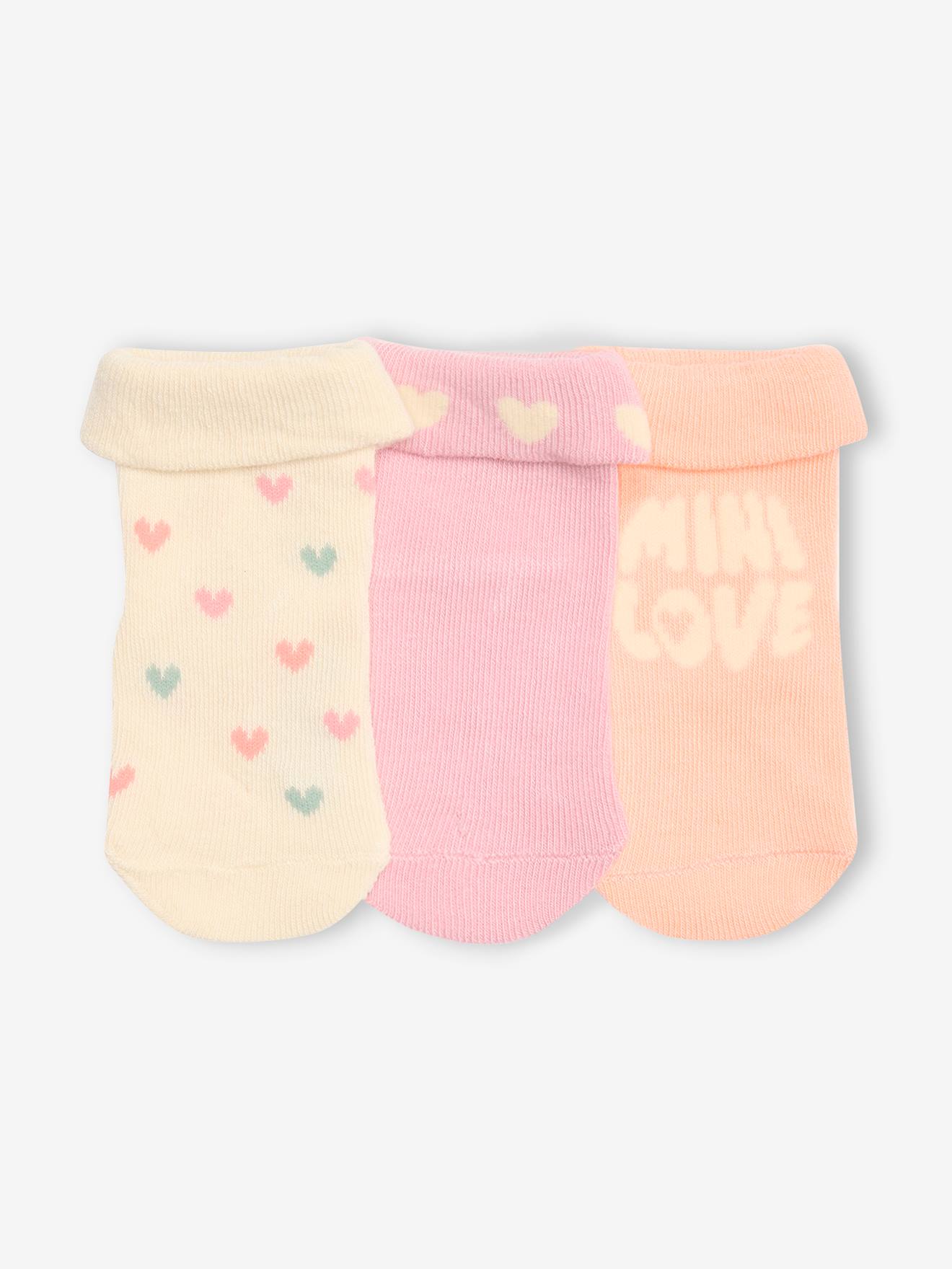 Lot de 3 paires de chaussettes Bébé love écru