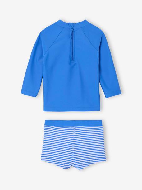 Maillot De Bain Bébé Garçon 3 Pièces Anti-UV - T-shirt + Short + Bonnet - Animaux - Plage & Piscine