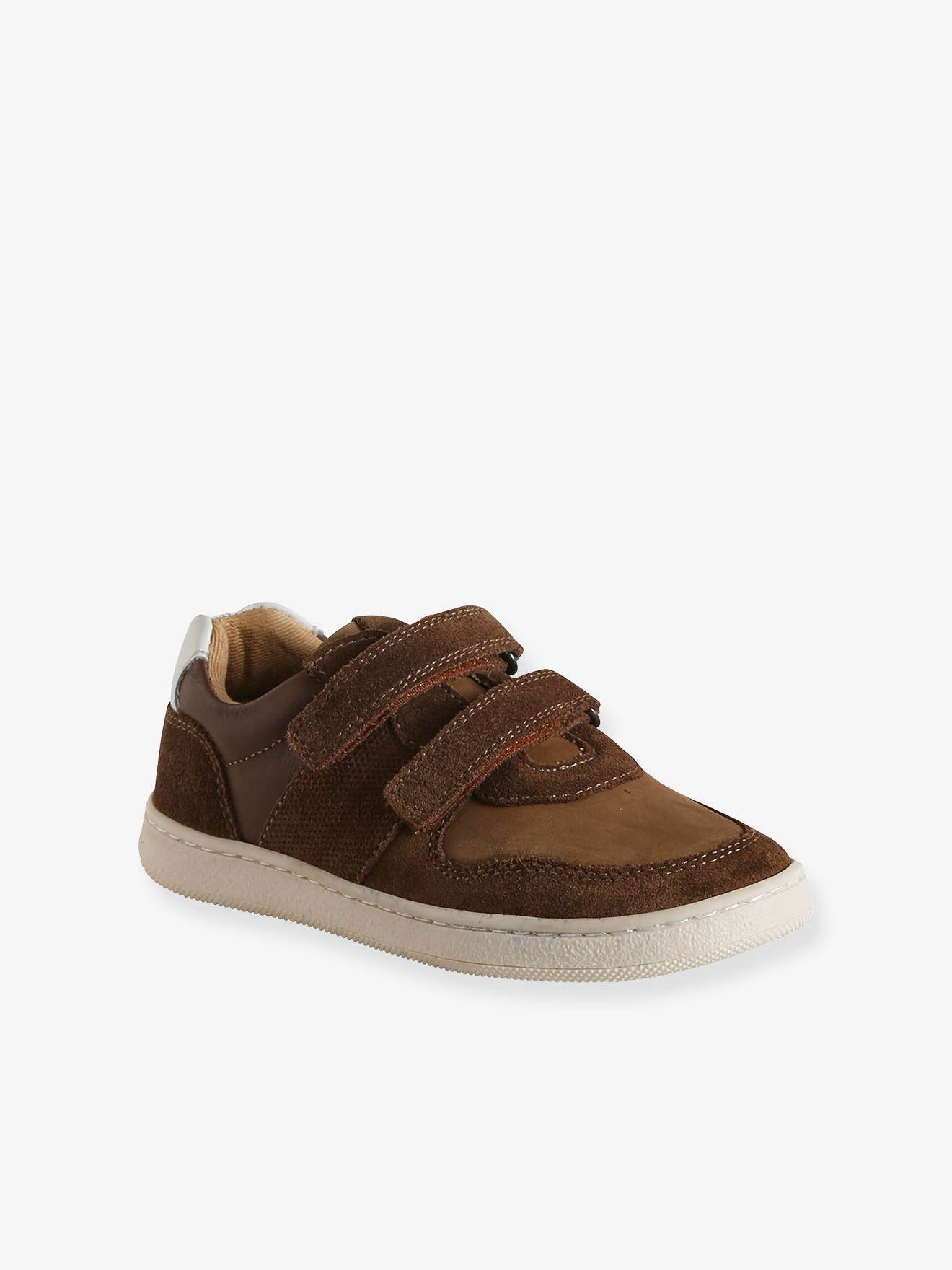 Baskets scratchées cuir enfant collection maternelle marron