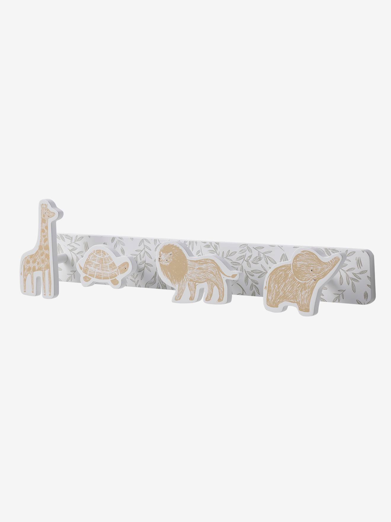 Patère 4 animaux BABYLON beige imprimé (Vertbaudet) - Image 2