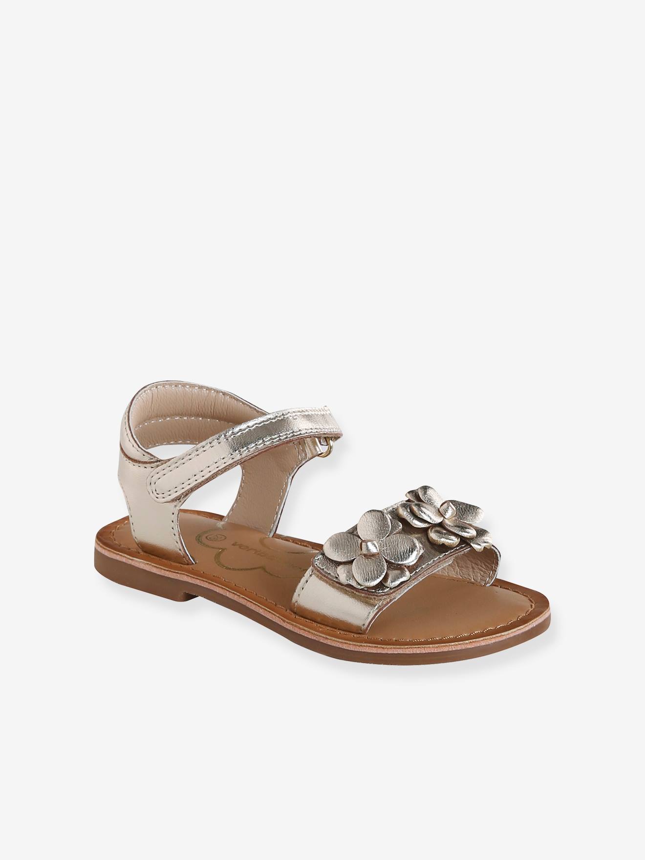 Sandales cuir enfant cérémonie collection maternelle or