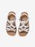 Sandales scratchées cuir enfant collection maternelle blanc+lot bleu 4 - vertbaudet enfant 
