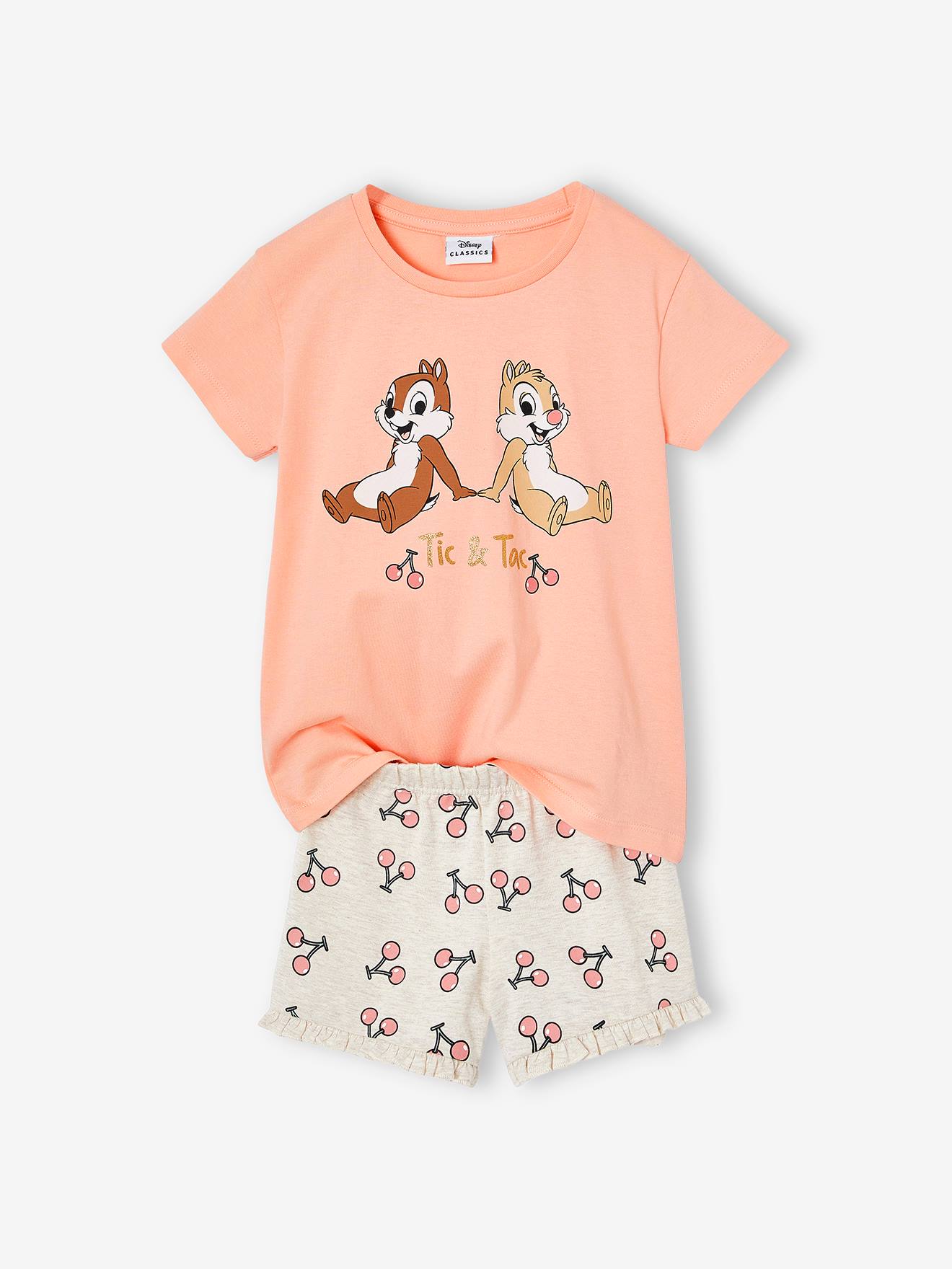 Pyjashort fille Tic & Tac cerises corail