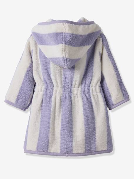 Bébé-Peignoir de bain Bébé rayures TRANSAT capsule famille personnalisable, avec coton recyclé