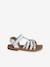 Sandales scratchées cuir enfant collection maternelle blanc+lot bleu 2 - vertbaudet enfant 