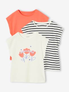 -Lot de 3 T-shirts Basics fille manches courtes