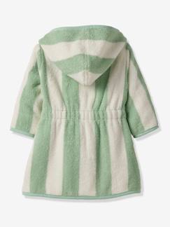 Peignoir de bain Bébé rayures TRANSAT capsule famille personnalisable, avec coton recyclé  - vertbaudet enfant