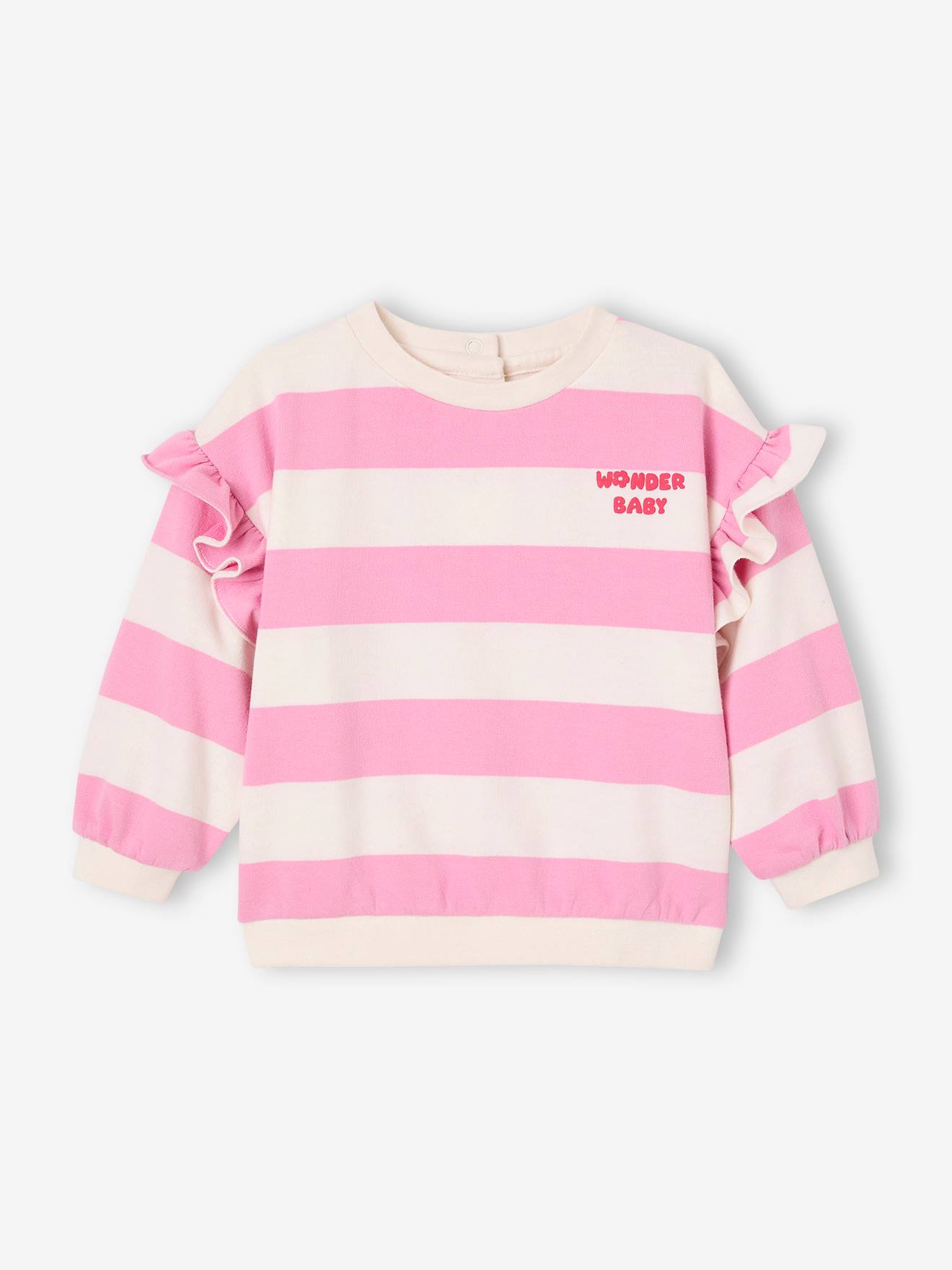 Sweat-shirt bébé fille rose bonbon