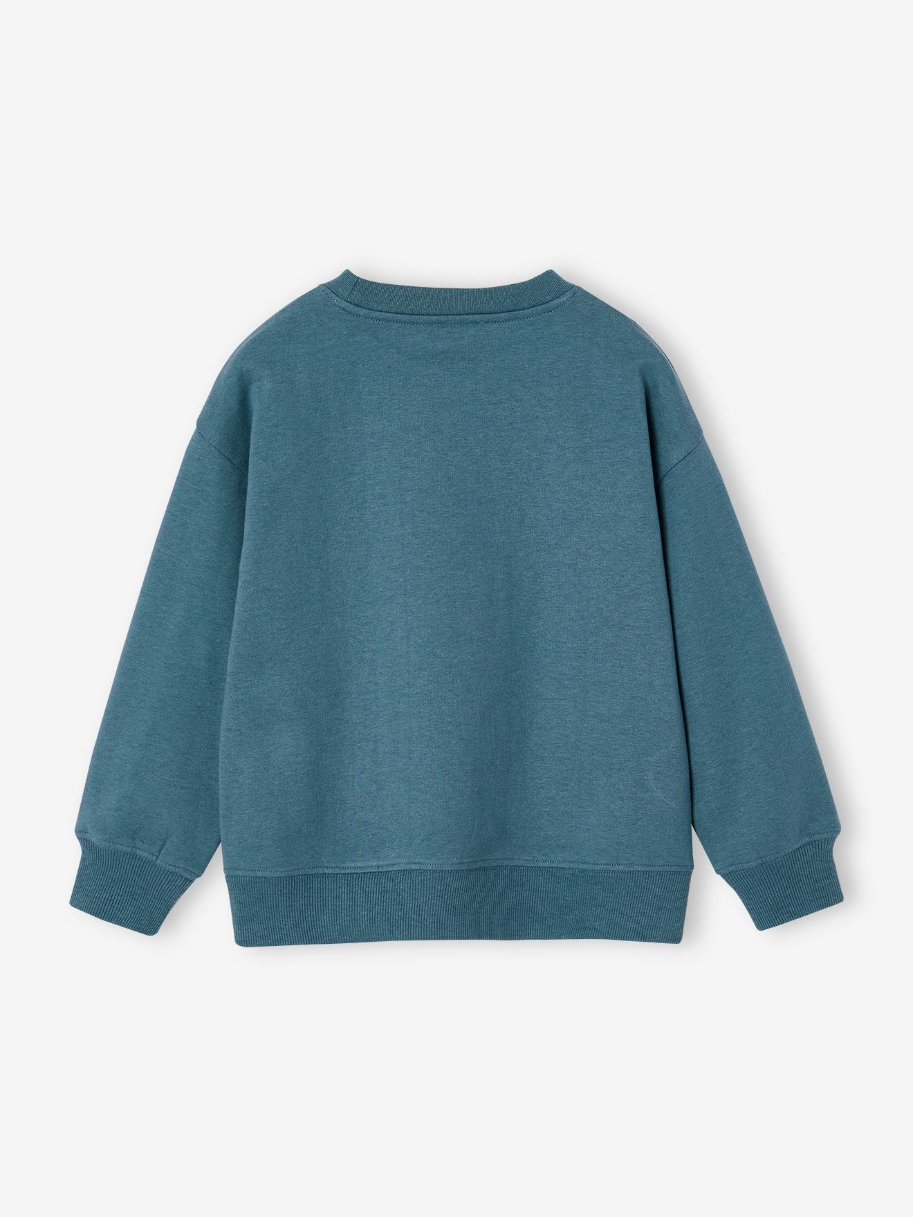 Sweat Super Mario garçon bleu canard