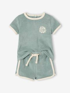 Ensemble bébé tee-shirt + short en éponge  - vertbaudet enfant