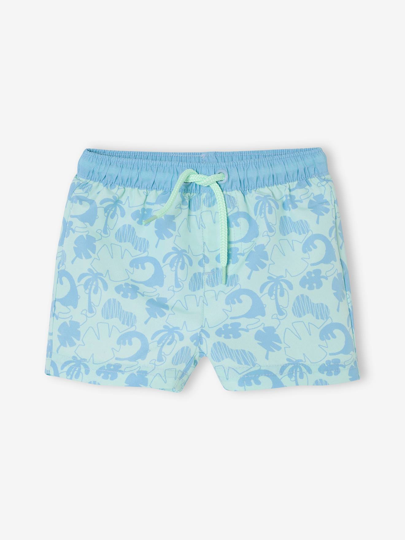 Short de bain imprimé bébé garçon turquoise