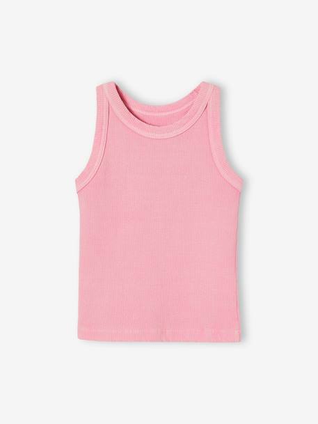 Fille-T-shirt, sous-pull-T-shirt-Débardeur fille en côtes 