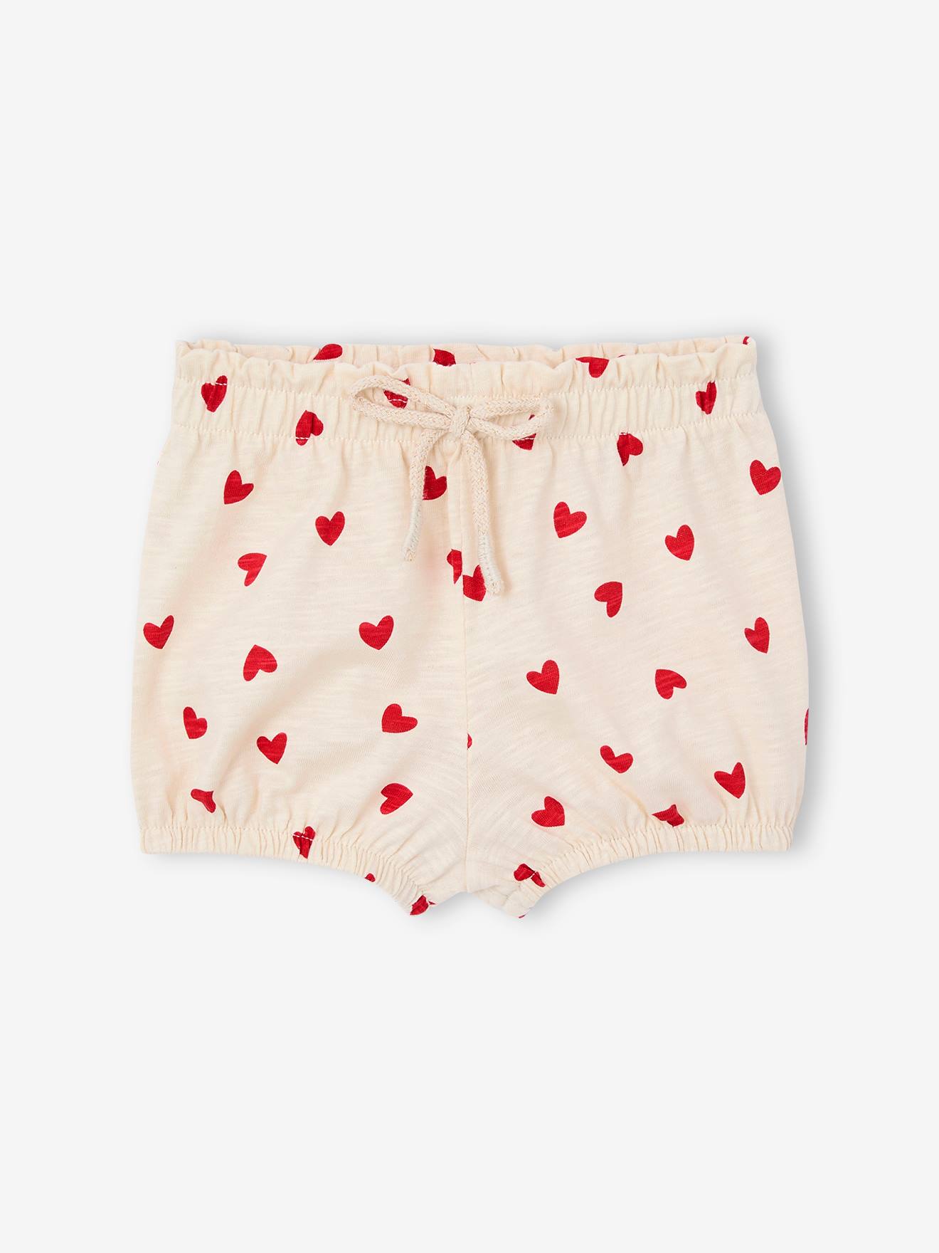 Short bébé fille en maille vanille