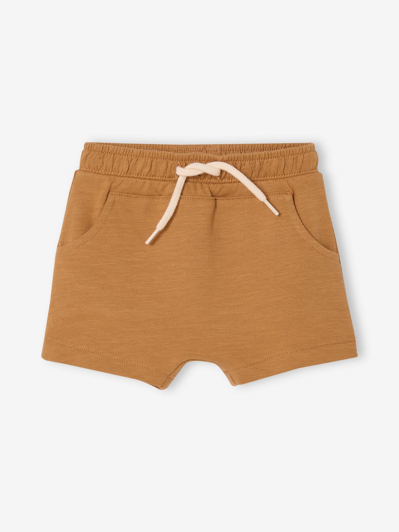 Bermuda bébé garçon en molleton caramel