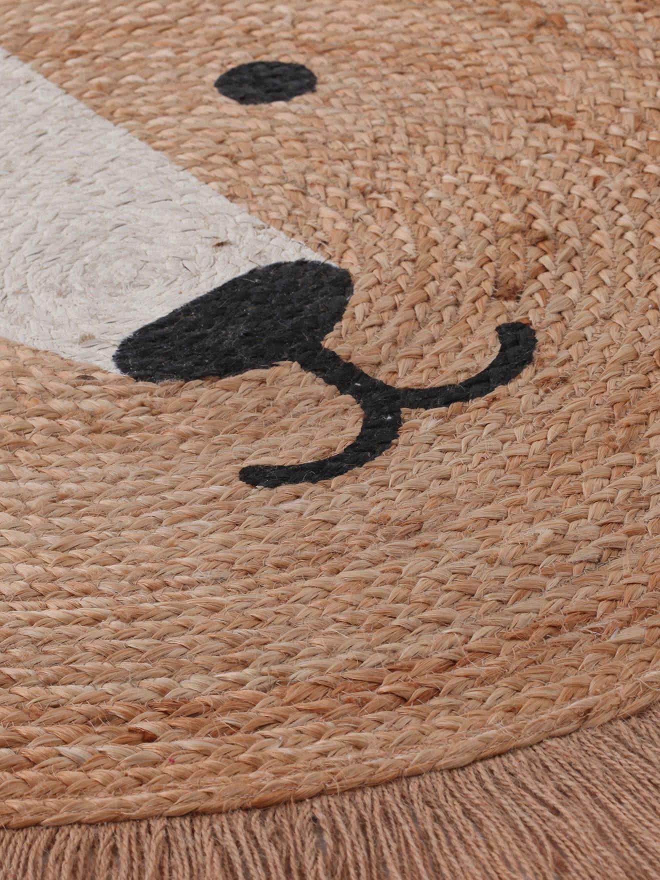 Tapis rond en jute Lion beige doré (Vertbaudet) - Image 2