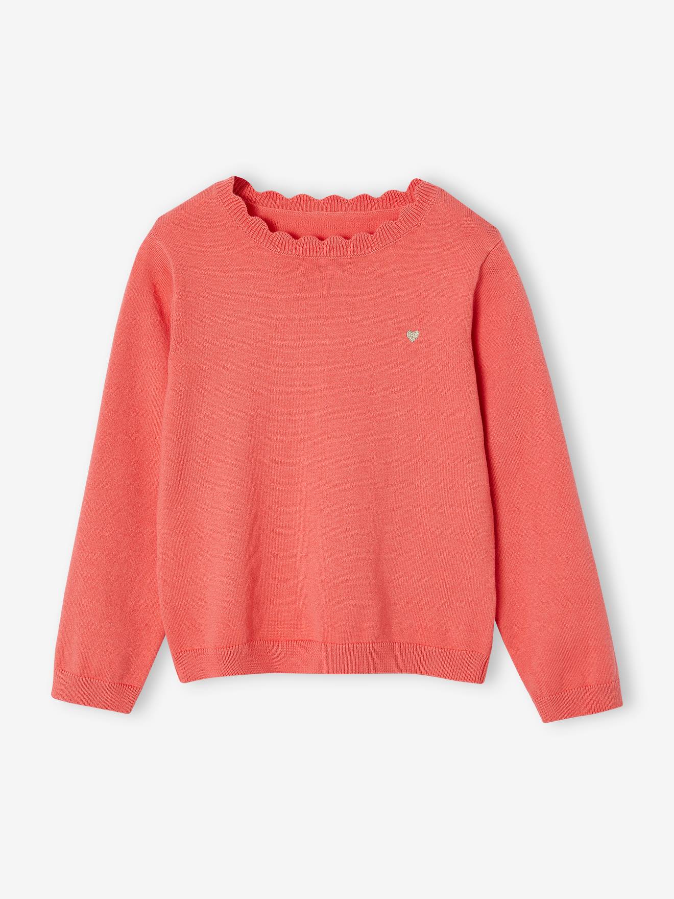Pull personnalisable fille corail